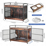 Industrial Wood Heavy Duty Large Dog Crate With Wheels