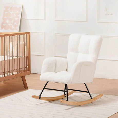 Teddy Upholstered Glider Nursery Chair - DIXSG - Sleep Galleria