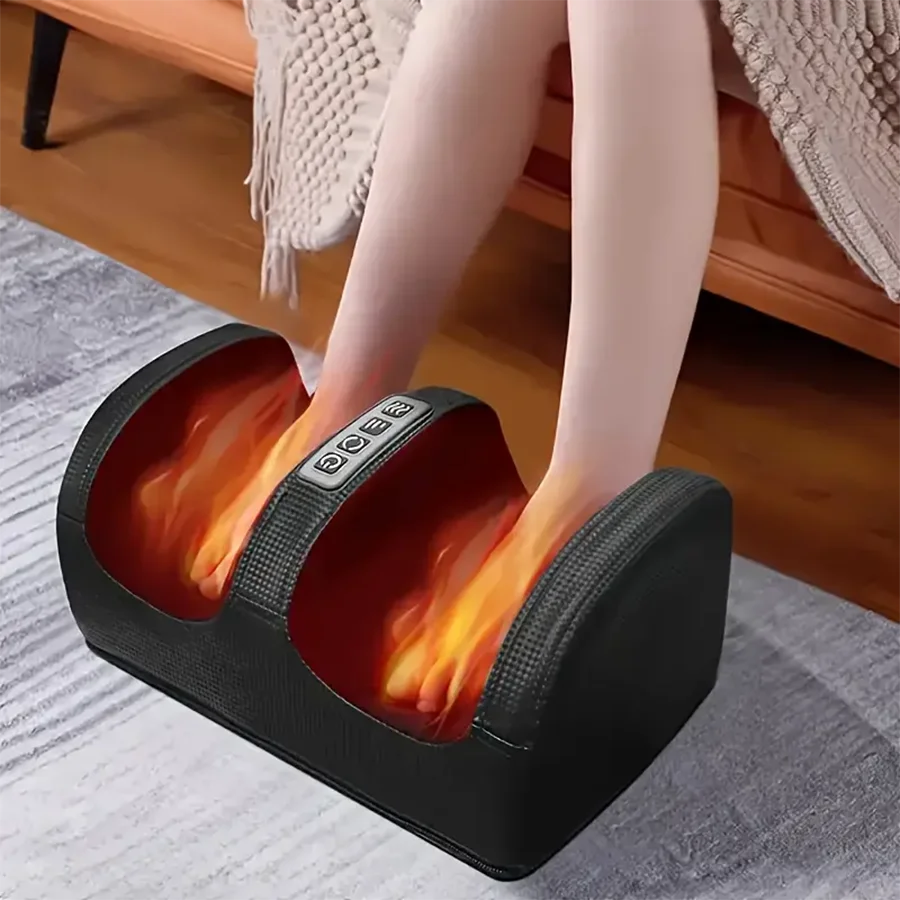 Electric Heated Foot And Leg Kneading Massage Device