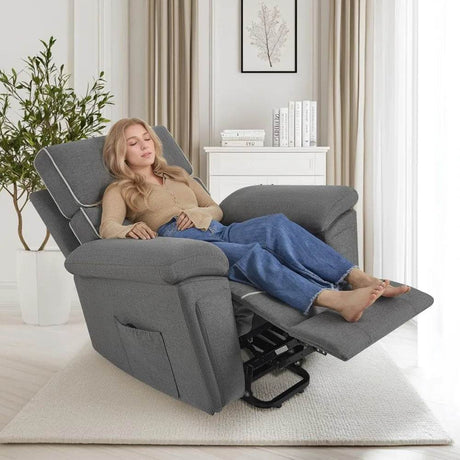 Electric Overstuffed Power Lift Recliner Chair - Sleep Galleria
