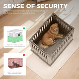 Lockable Resin Dog Crate End Table Nightstand