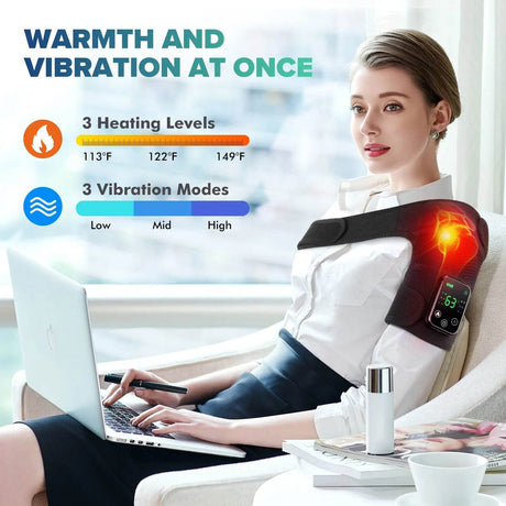 Wireless Heated Knee Elbow Shoulder Massage Pad Thermal Therapy - hailicare - Sleep Galleria