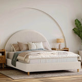 Boucle Upholstered Platform Bed Frame - Sleep Galleria