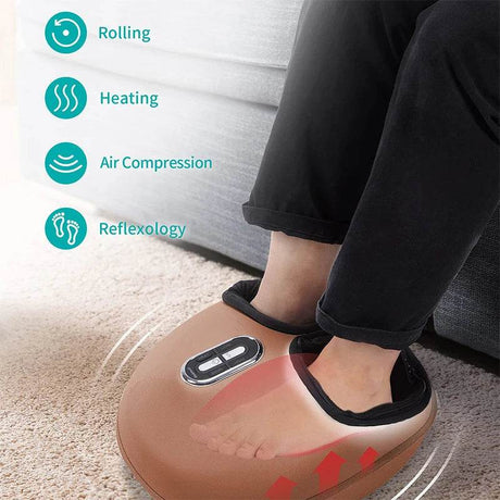 Electric Foot Massager with Heat Compression Shiatsu Therapy - Sleep Galleria