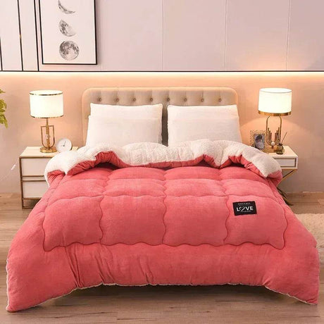 Soft Lamb Velvet Warm Winter Quilt Blanket - Sleep Galleria