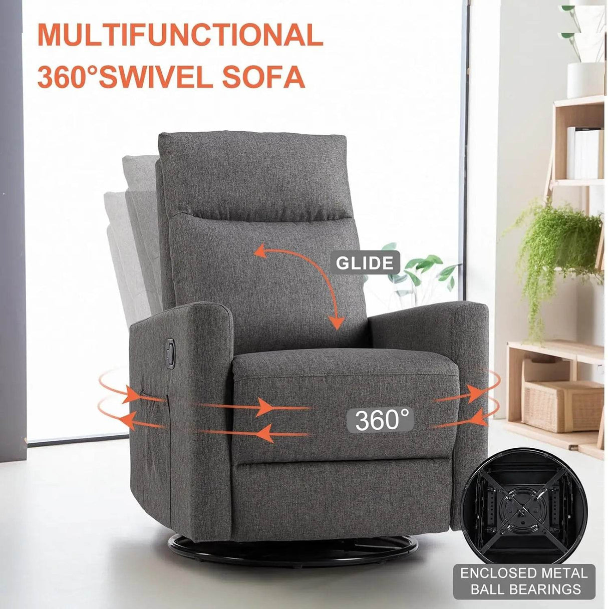 360 Swivel High Back Recliner Chair - Sleep Galleria