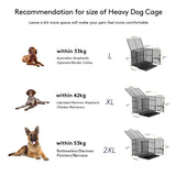 Heavy Duty Chew-Resistant Iron Dog Crate With Wheels