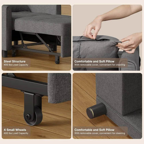 3 - in - 1 Convertible Sleeper Chair Bed - XMSJ - Sleep Galleria