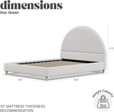 Boucle Upholstered Platform Bed Frame - Sleep Galleria