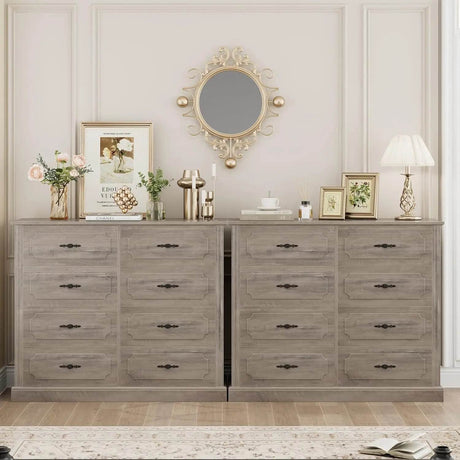 Modern Farmhouse 8 - Drawer Wood Dresser - XMSJ - Sleep Galleria