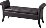 Vintage Faux Leather Storage Bench - Sleep Galleria