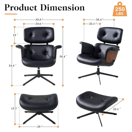 Mid Century Reclining Swivel Chair - XMSJ - Sleep Galleria