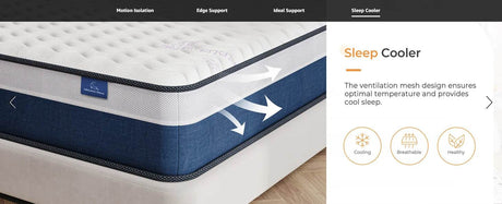 Medium Firm 10-Inch Lavender Memory Foam Hybrid Mattress - Sleep Galleria