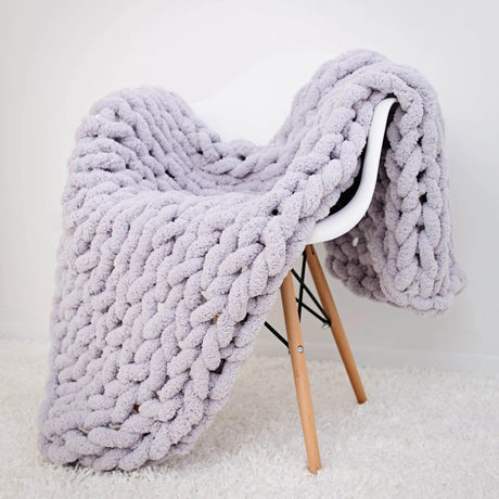 Chunky Knitted Chenille Blanket - Calmora - Sleep Galleria