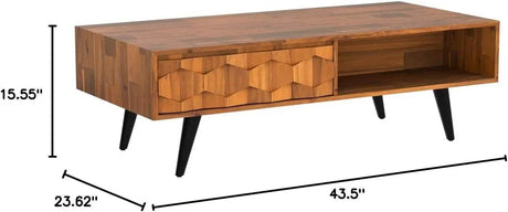 Mid - Century Modern Solid Wood Coffee Table - XMSJ - Sleep Galleria