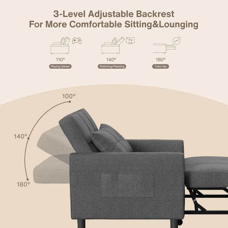 3 - in - 1 Convertible Sleeper Chair Bed - XMSJ - Sleep Galleria