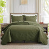 3-Piece Reversible Microfiber Quilt Bedding Set - Sleep Galleria