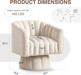 Modern Velvet 360-Degree Swivel Chair - Sleep Galleria