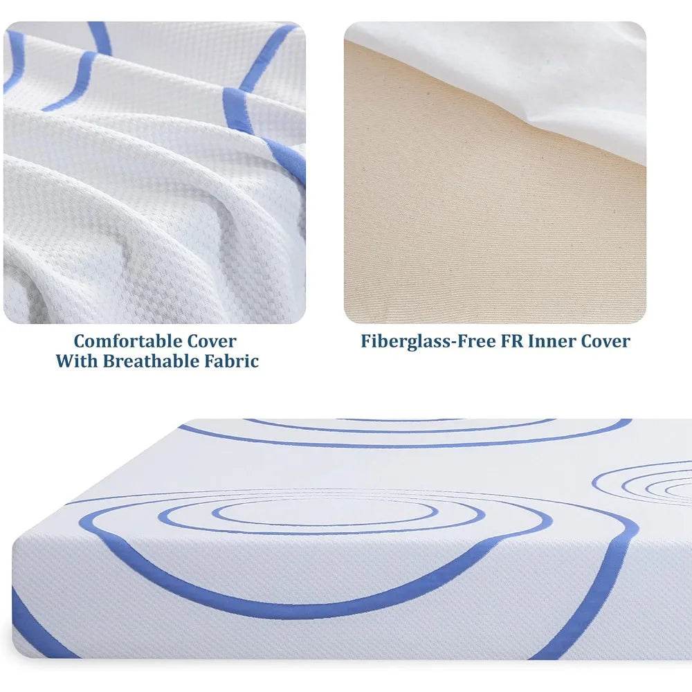 Medium Charcoal Gel Memory Foam Mattress - XMSJ - Sleep Galleria