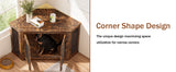 Retro Wooden Space-Saving Corner Pet Dog House