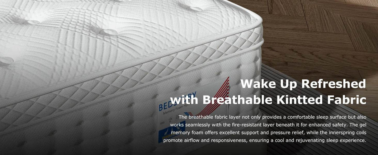 Medium Hybrid Memory Foam Pocket Spring Mattress - BedStory - Sleep Galleria