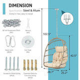 Indoor Outdoor Foldable Egg Swing Chair - XMSJ - Sleep Galleria