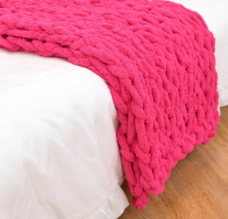 Chunky Knitted Chenille Blanket - Calmora - Sleep Galleria