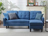 Convertible Modern Linen Fabric L - Shaped Sectional Sofa - Calmora - Sleep Galleria