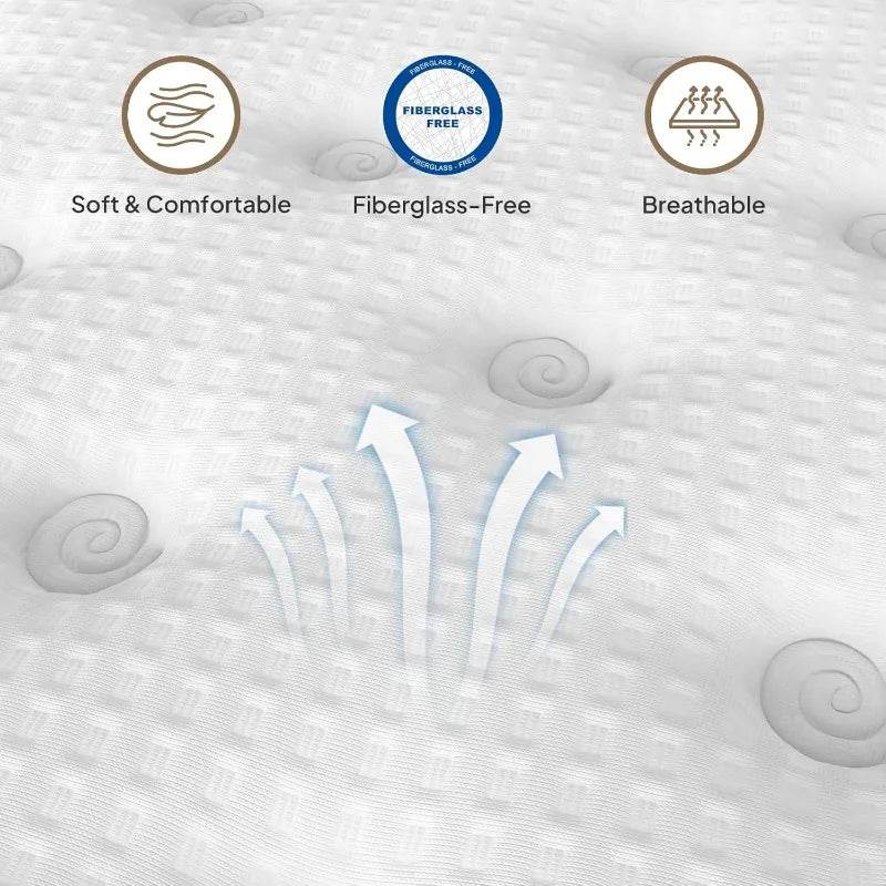 Medium Cooling Gel-Infused Hybrid Mattress 12-Inch - Sleep Galleria