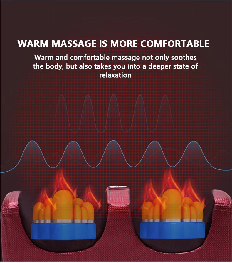 Electric Heated Foot And Leg Kneading Massage Device