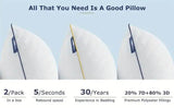 Pair of Soft Polyester Neck Support Pillows - Sleep Galleria