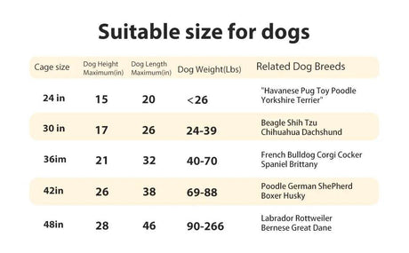 42-Inch Folding Heavy Duty Metal Wire Dog Crate - Sleep Galleria