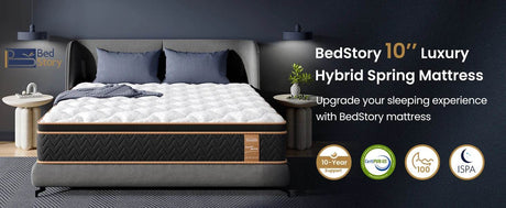 Medium Hybrid Gel Memory Foam Pocket Spring Mattress - BedStory - Sleep Galleria