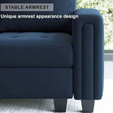 Modern Velvet L - Shaped Sectional Sofa With Chaise - Calmora - Sleep Galleria