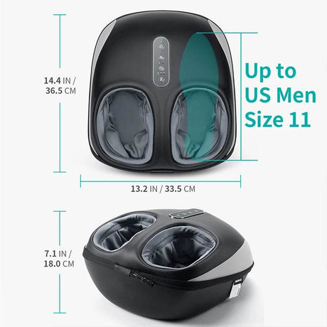 Shiatsu Foot Massager Machine with Heat Air Compression - Sleep Galleria