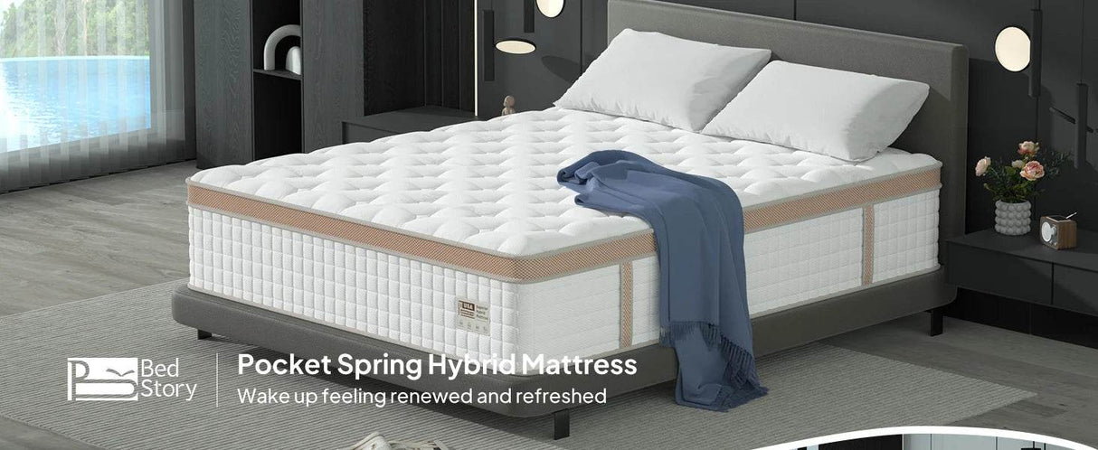 Medium Gel-Infused Hybrid Memory Foam Mattress - Sleep Galleria