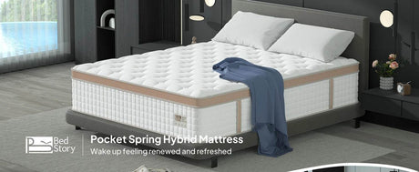 Medium Gel - Infused Hybrid Memory Foam Mattress - BedStory - Sleep Galleria