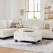 Velvet L - Shaped Sectional Sofa With Ottoman - Calmora - Sleep Galleria