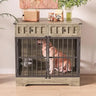 Indoor Wooden Dog Crate Furniture With Adjustable Feeder
