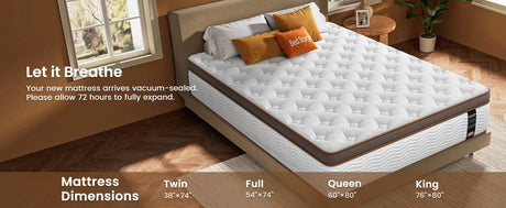 Medium Hybrid Gel Memory Foam Mattress - BedStory - Sleep Galleria