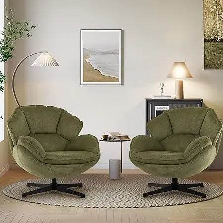 Ergonomic Swivel Living Room Chair with Metal Legs - ticify - Sleep Galleria