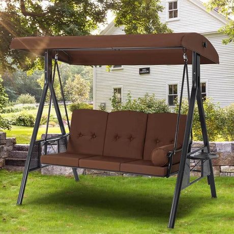 Outdoor Patio Swing with Adjustable Canopy - ZUIYU - Sleep Galleria