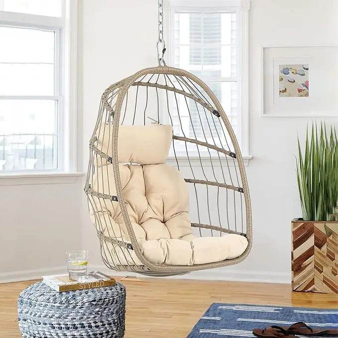 Indoor Outdoor Foldable Egg Swing Chair - XMSJ - Sleep Galleria
