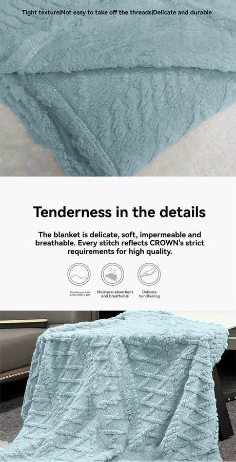 Lightweight Breathable Coral Fleece Polyester Blanket - Sleep Galleria