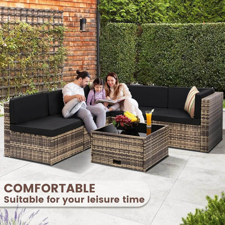 8 - Piece Outdoor Rattan Patio Furniture Set - XMSJ - Sleep Galleria
