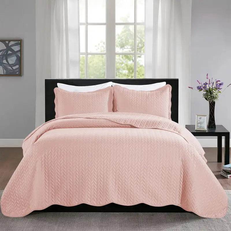 3-Piece Reversible Microfiber Quilt Bedding Set - Sleep Galleria