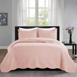 3-Piece Reversible Microfiber Quilt Bedding Set - Sleep Galleria