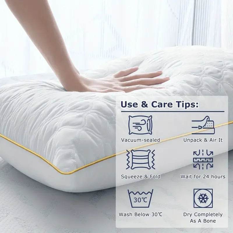 Set of 2 Soft Hypoallergenic Neck Pillows - Sleep Galleria