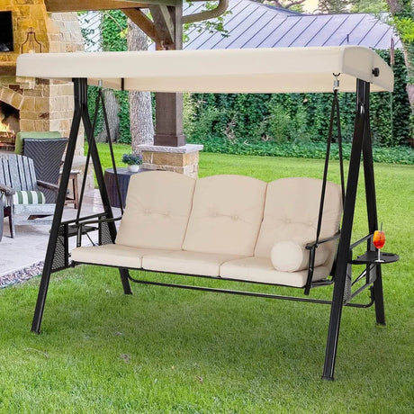 Outdoor Patio Swing with Adjustable Canopy - ZUIYU - Sleep Galleria