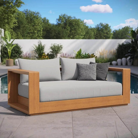 Acacia Wood Outdoor Patio Loveseat - XMSJ - Sleep Galleria